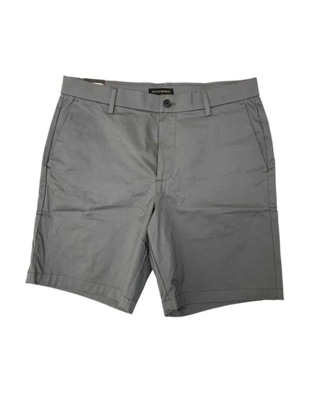 NWT Banana Republic Men's 34 Gray Stretch Chino Shorts Quick Dry Casual Wear